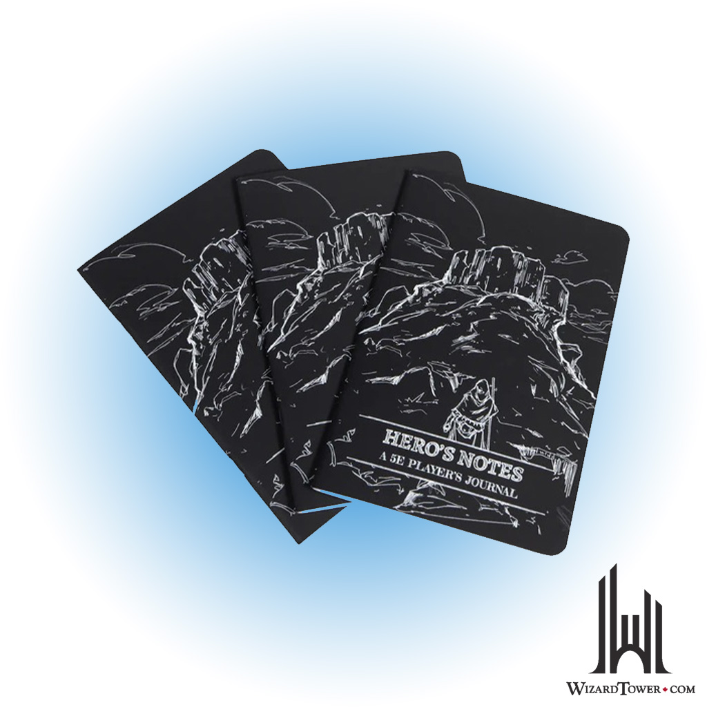 DUNGEON NOTES HEROS JOURNALS 3PK BLACK